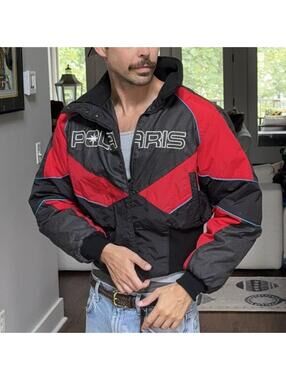 🔥 Vintage 90s Polaris Racing Snowmobile Jacket